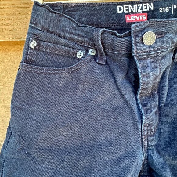 Levi’s Denizen Black Skinny Fit Boys Denim Adjustable Waist Jeans - Picture 4 of 11